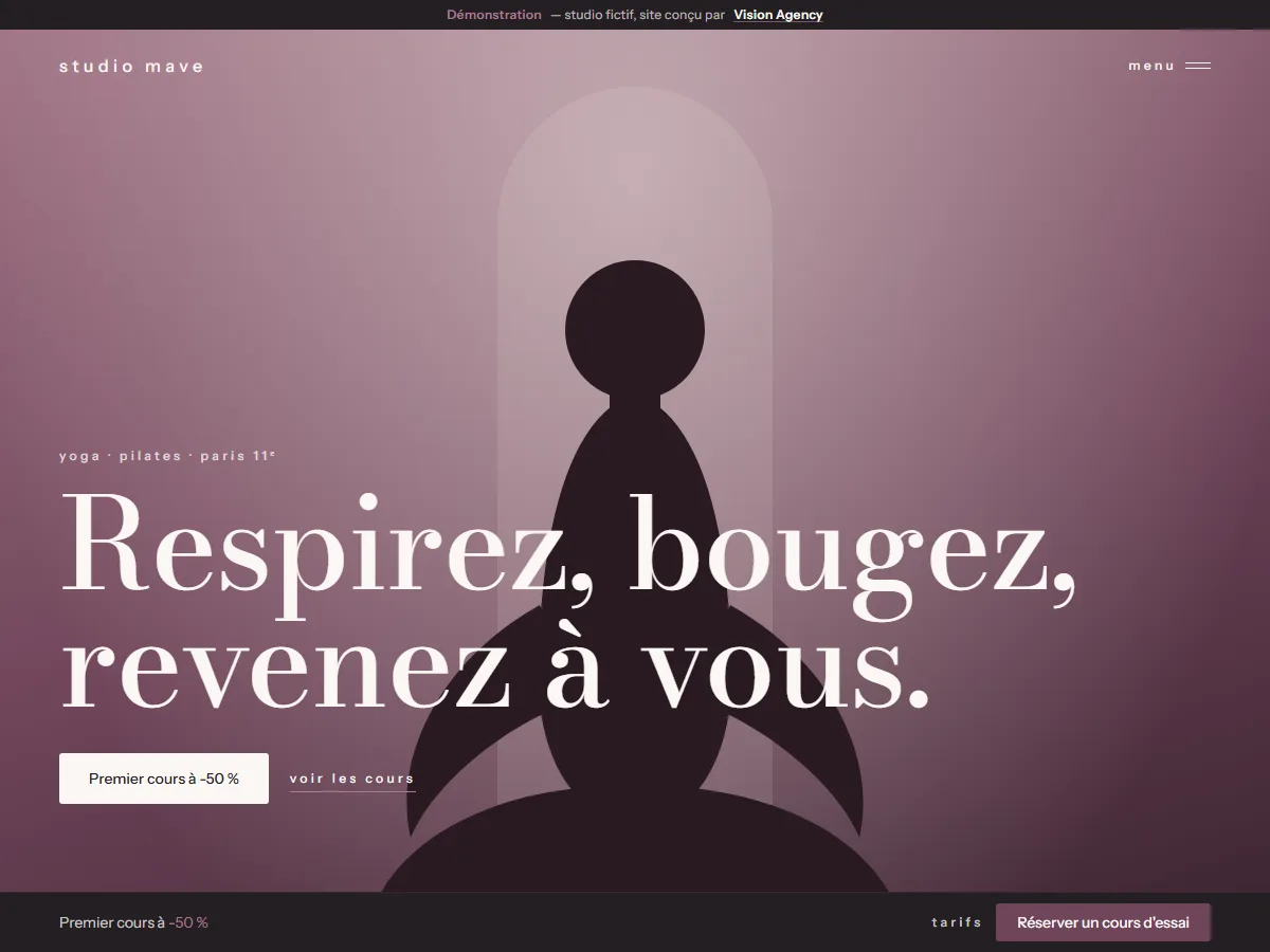 Studio Mave — site que j'ai conçu